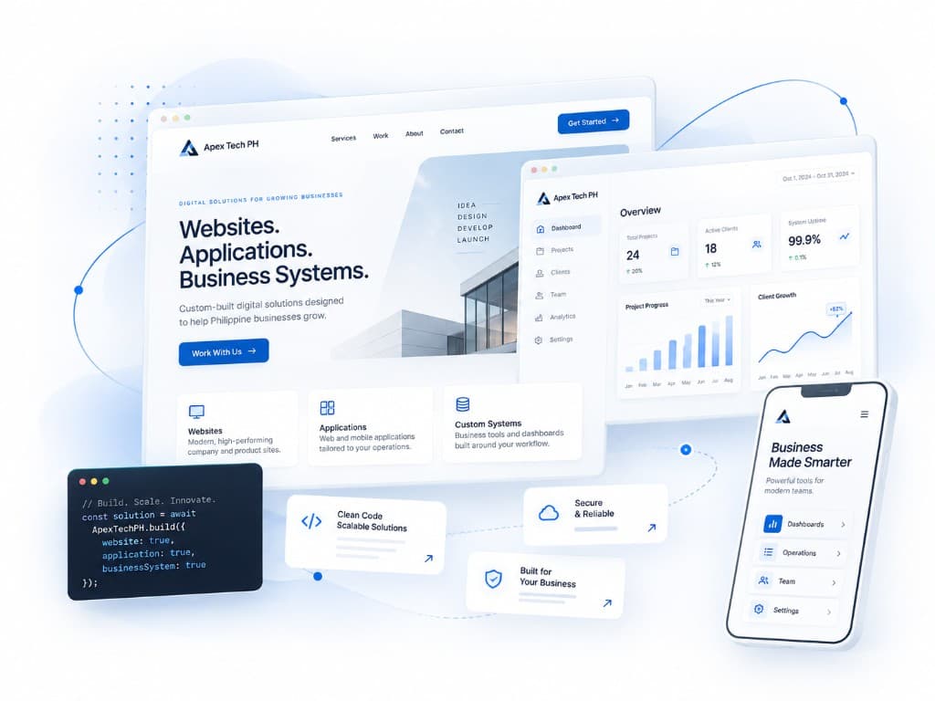 Apex Technology — websites, applications, and business systems for growing businesses in the Philippines