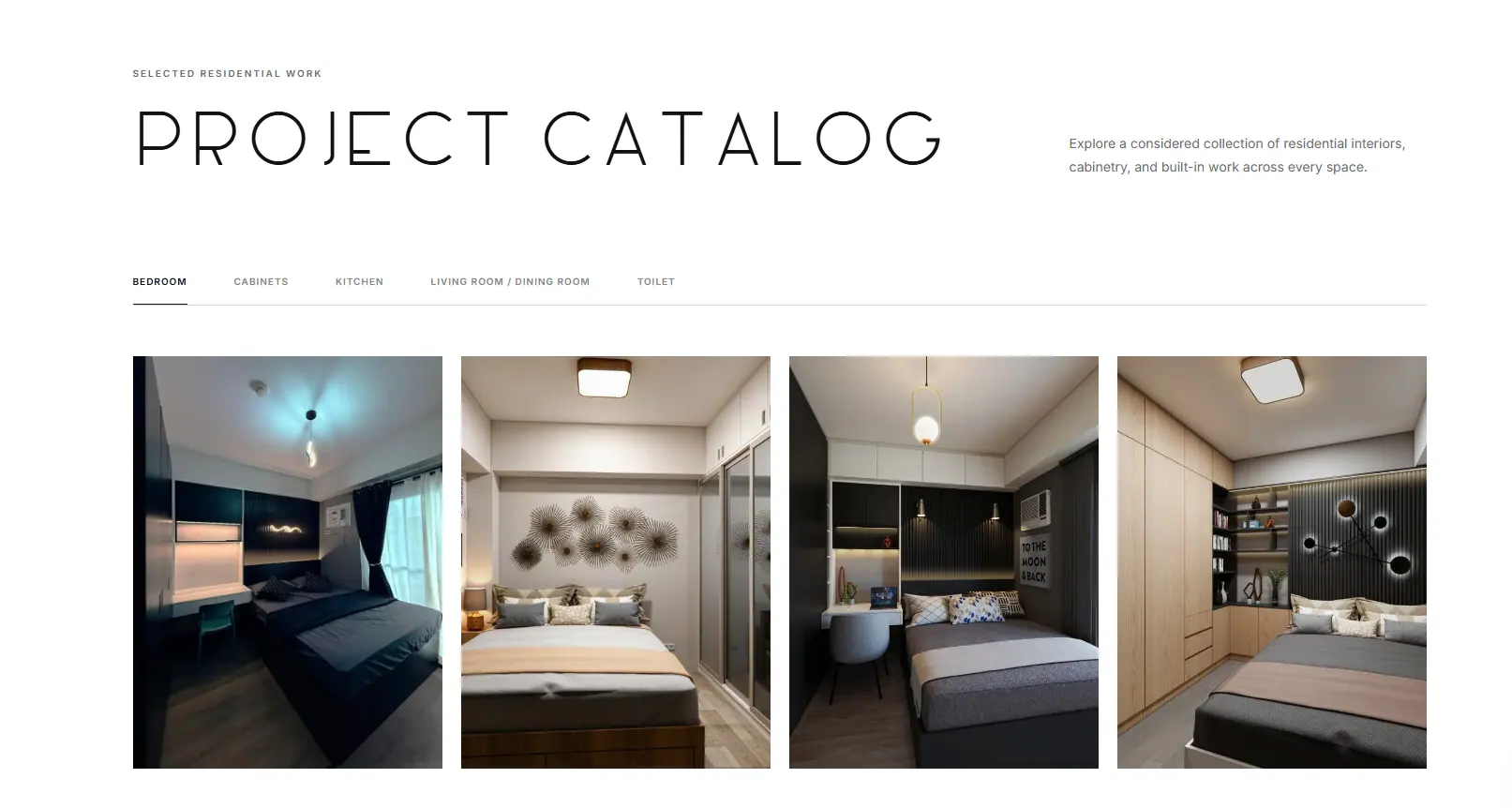 Additional screen from the ARC Interiors & Cabinetry website.