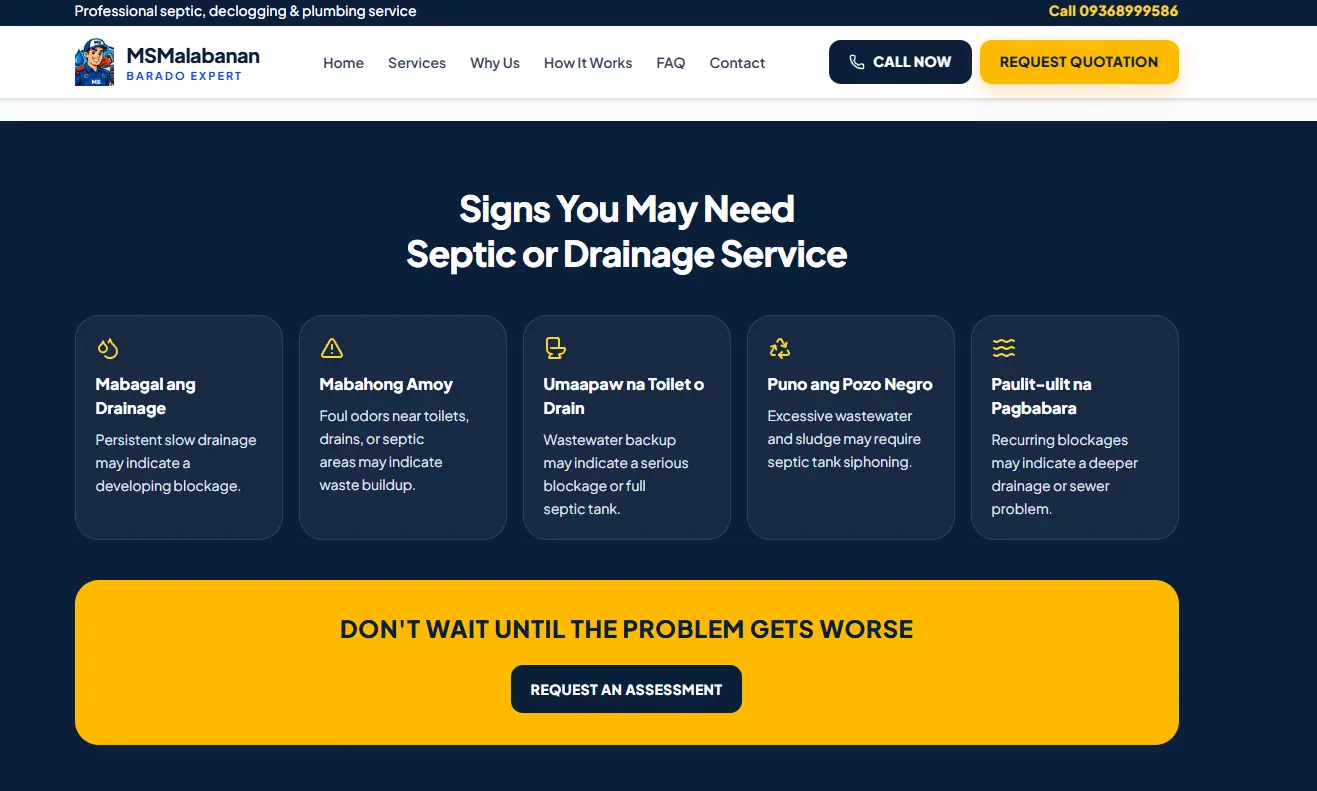 Additional screen from the MSMalabanan website.