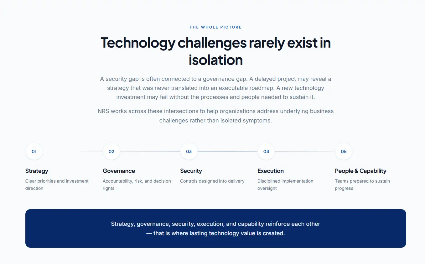 Additional screen from the NRS Technologies website.