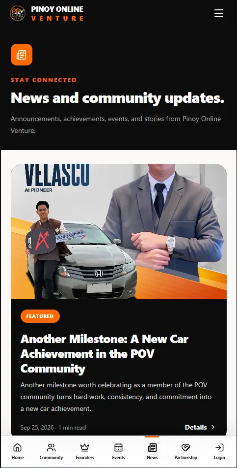 Additional mobile screen from Pinoy Online Venture.